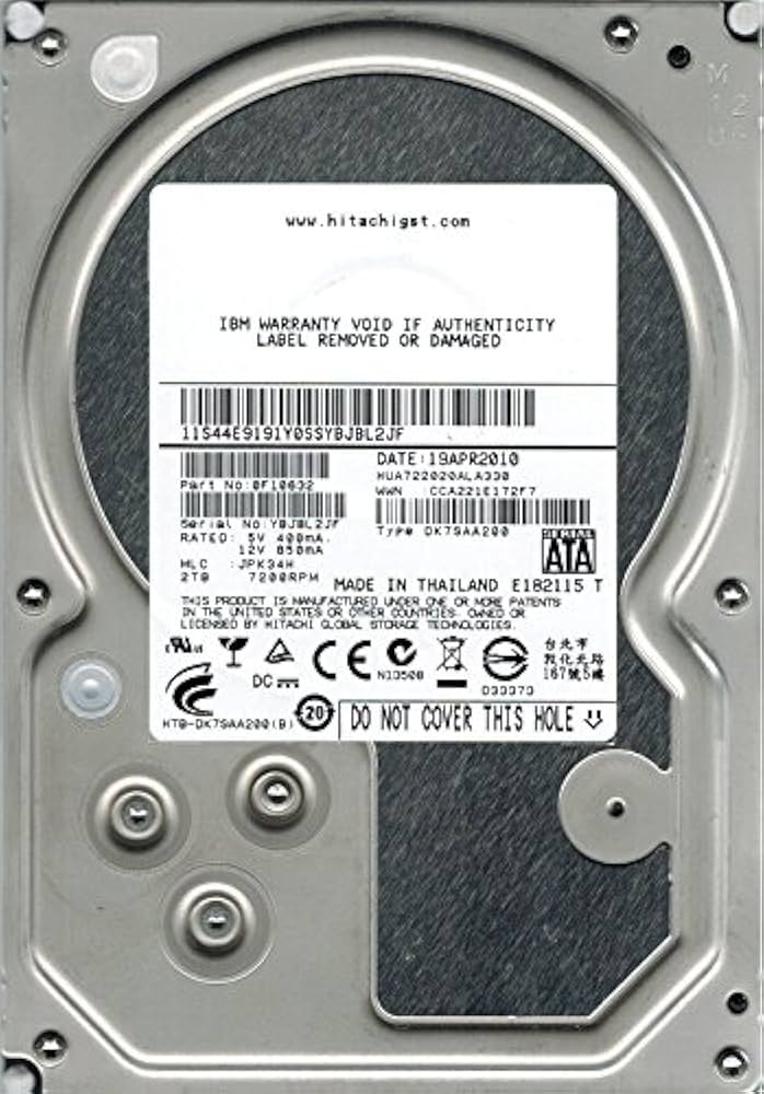 Amazon.com: Hitachi HUA722020ALA330 P/N: 0F10632 MLC: JPK34H 2TB